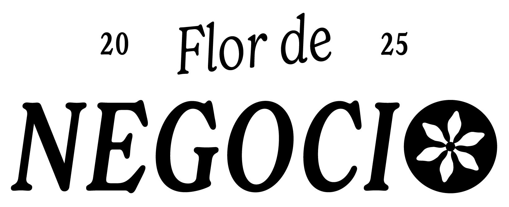 logo flor de negocio negro